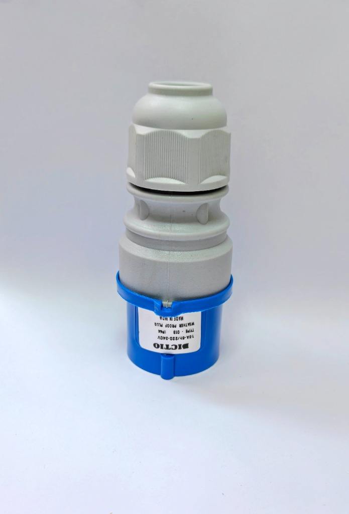 Industrial Plug & Socket 16A 3-Pin IP44 Series (DICTIO Blue)